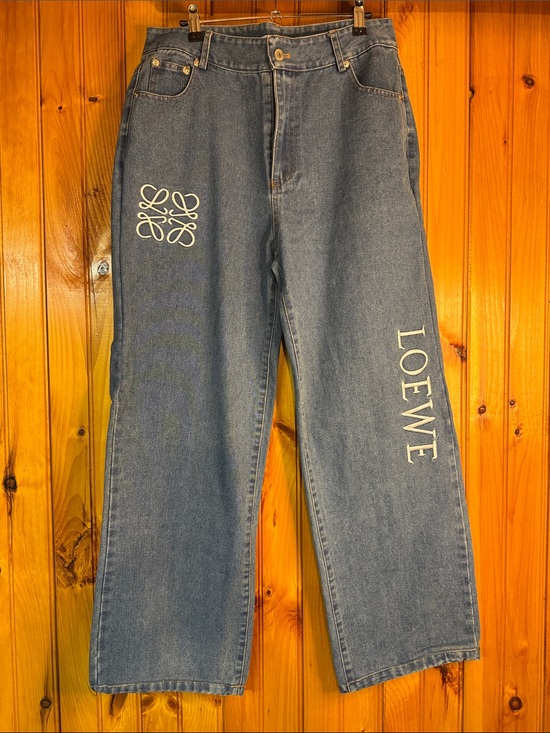 Loewe Denim - Loewe Anagram Baggy Wide-Leg Jeans